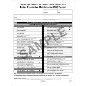 Trailer Preventive Maintenance Inspection Report