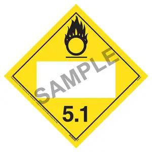 Division 5.1 Oxidizer Placard - Blank