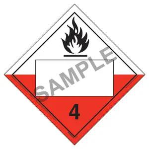 Division 4.2 Spontaneously Combustible Placard - Blank