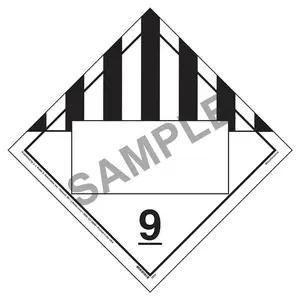 Class 9 Miscellaneous Placard - Blank