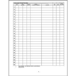 Evidential Breath Testing Device Log Book - Calibration