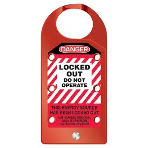 STOPOUT® Aluma-Tag™ Hasp - Danger Locked Out Do Not Start