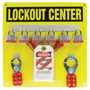STOPOUT® Lockout Center - Aluminum Hanger Board, 6-Lock Cap