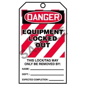 STOPOUT® Tags By-The-Roll - Danger Equipment Locked Out
