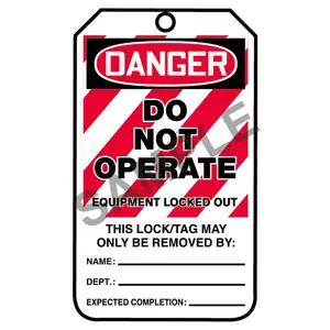 Lockout/Tagout Tag - Do Not Operate, Equipment Locked Out