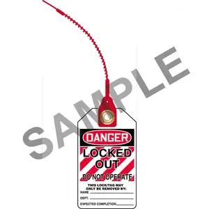 Loop n' Lock Tie Tags - Danger Locked Out Do Not Operate