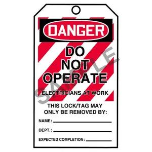 STOPOUT® Tags By-The-Roll - Danger Do Not Operate Electricians At Work
