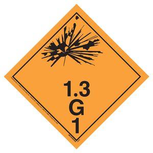 Division 1.3G Explosives Placard - Wordless