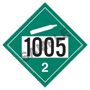 1005 Placard - Division 2.2 Non-Flammable Gas