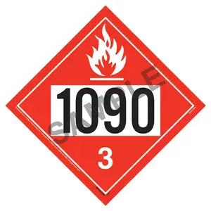 1090 Placard - Class 3 Flammable Liquid