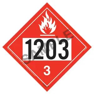1203 Placard - Class 3 Flammable Liquid