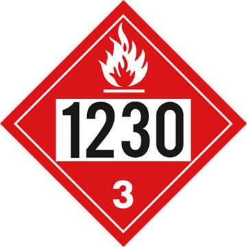 1230 Placard - Class 3 Flammable Liquid