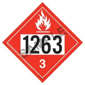 1263 Placard - Class 3 Flammable Liquid