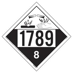 1789 Placard - Class 8 Corrosive