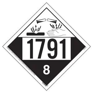 1791 Placard - Class 8 Corrosive