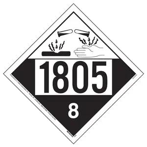 1805 Placard - Class 8 Corrosive