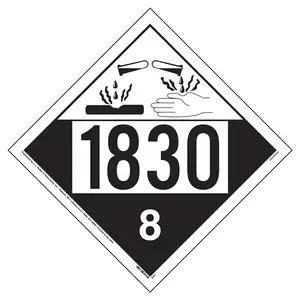 1830 Placard - Class 8 Corrosive