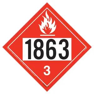 1863 Placard - Class 3 Flammable Liquid