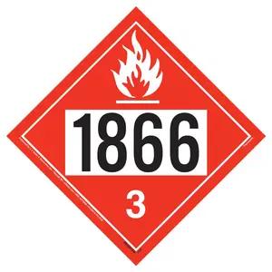 1866 Placard - Class 3 Flammable Liquid
