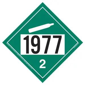 1977 Placard - Division 2.2 Non-Flammable Gas