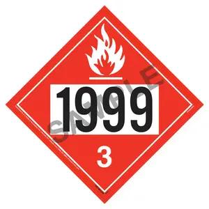 1999 Placard - Class 3 Flammable Liquid