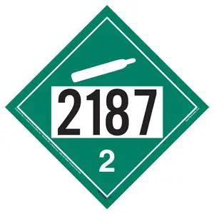 2187 Placard - Division 2.2 Non-Flammable Gas