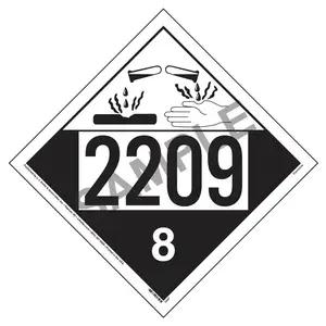2209 Placard - Class 8 Corrosive
