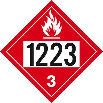 1223 Placard - Class 3 Flammable Liquid