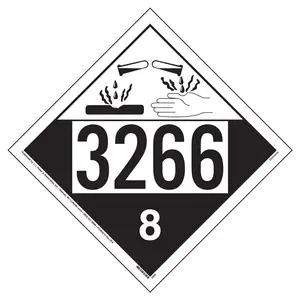3266 Placard - Class 8 Corrosive