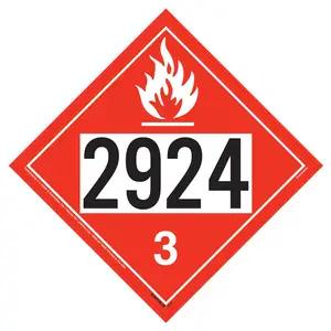 2924 Placard - Class 3 Flammable Liquid