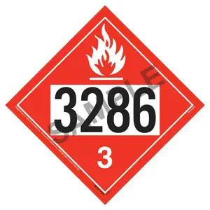 1268/3286 Placard - Class 3 Flammable Liquid
