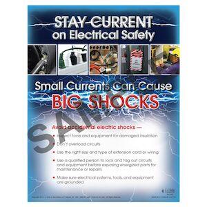 Stay Current On Electrical Safety - Workplace Safety Training Poster
