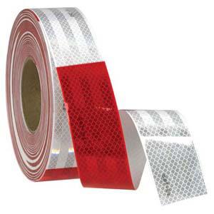 Conspicuity Tape Rolls for Trailers - 11" Red / 7" White, 3M™ Diamond Grade™
