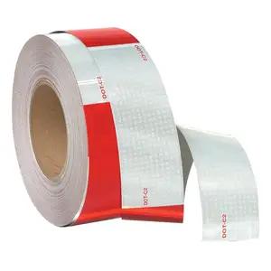 Conspicuity Tape Rolls for Trailers - 6" Red & White, 3M™ Diamond Grade™