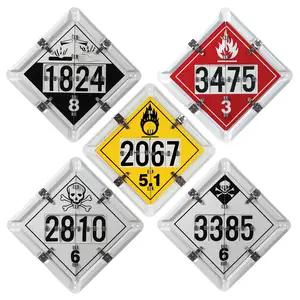 Numer-All™ Flip Placard - 5 Legend, White Back Plate