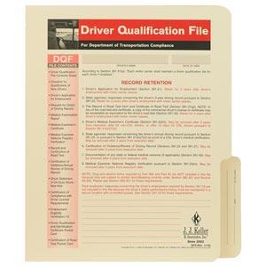 Driver Qualification File Folder - For Snap-Out Forms