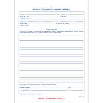 Accident Investigation - Witness Statement