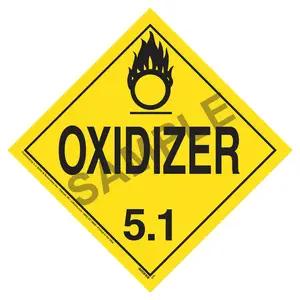 Division 5.1 Oxidizer Placard - Worded