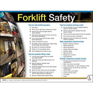 Forklift Safety Instructional Chart