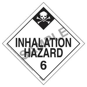 Class 6 Inhalation Hazard/PG III Placard - Worded
