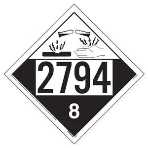 2794 Placard - Class 8 Corrosive