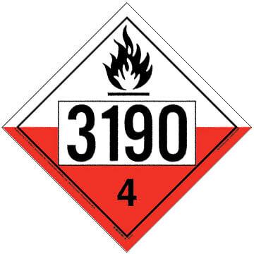 3190 Placard - Division 4.2 Spontaneously Combustible