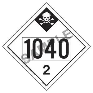 1040 Placard - Division 2.3 Inhalation Hazard