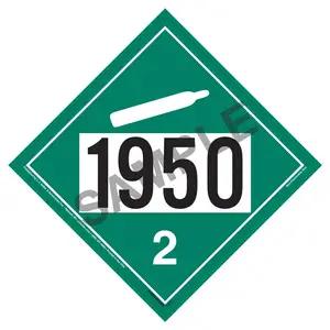 1950 Placard - Division 2.2 Non-Flammable Gas