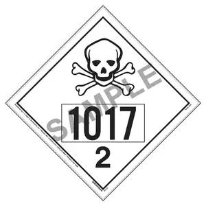 1017 Placard - International Division 2.3 Toxic Gas