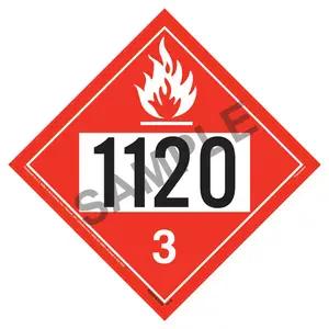 1120 Placard - Class 3 Flammable Liquid