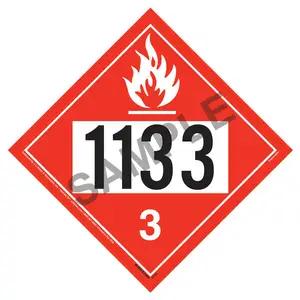 1133 Placard - Class 3 Flammable Liquid