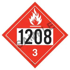 1208 Placard - Class 3 Flammable Liquid