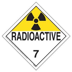 Class 7 Radioactive Placard - Worded