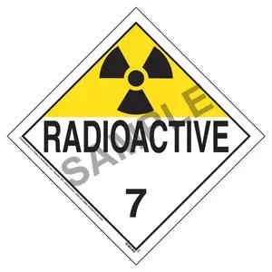 Class 7 Radioactive Placard - Worded